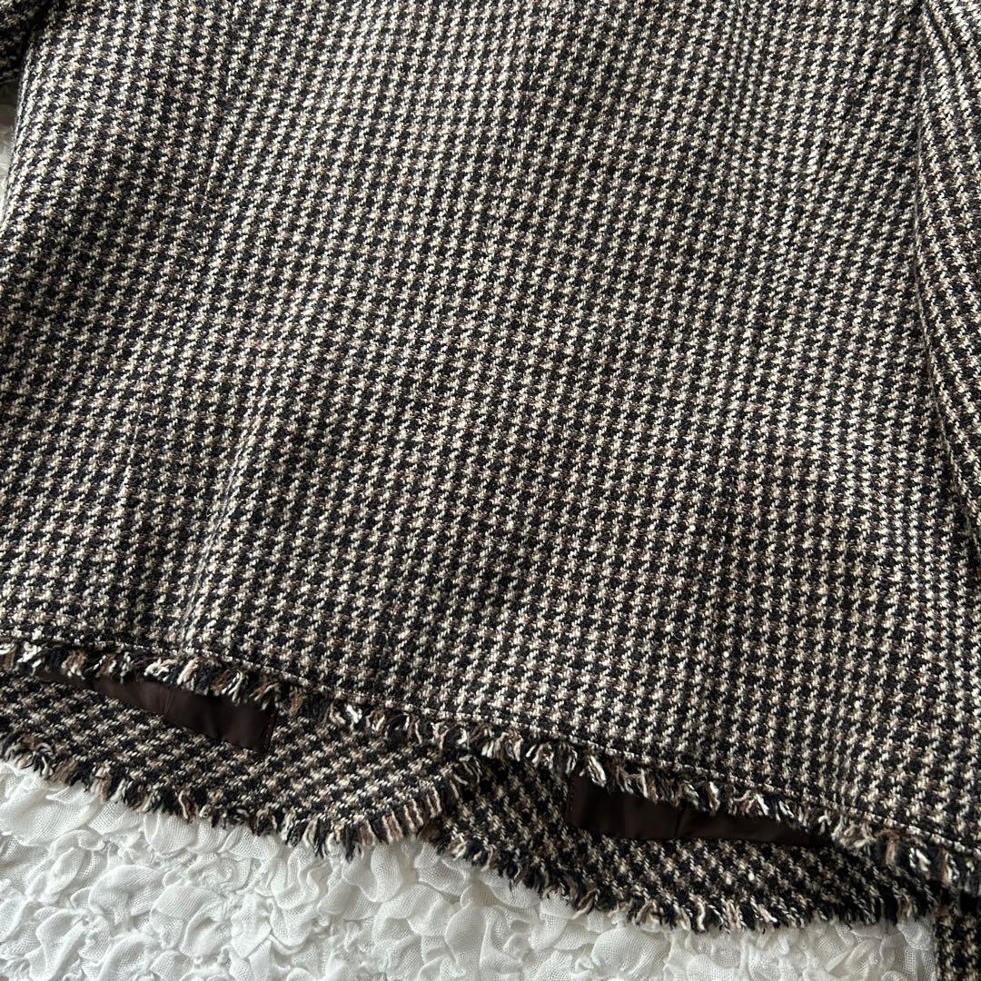 バーバリーロンドン　千鳥格子テーラードジャケット　大きいサイズ　ツイード