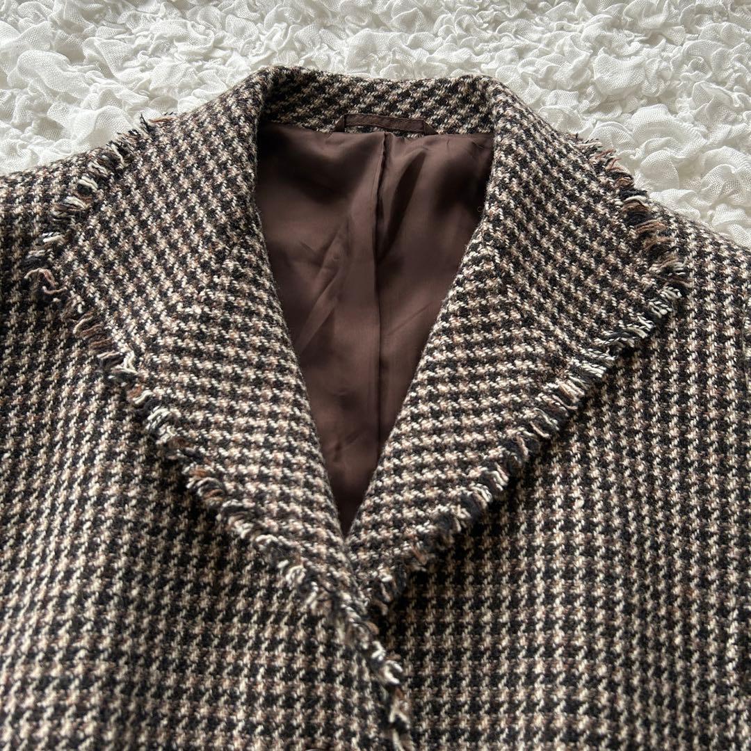 バーバリーロンドン　千鳥格子テーラードジャケット　大きいサイズ　ツイード