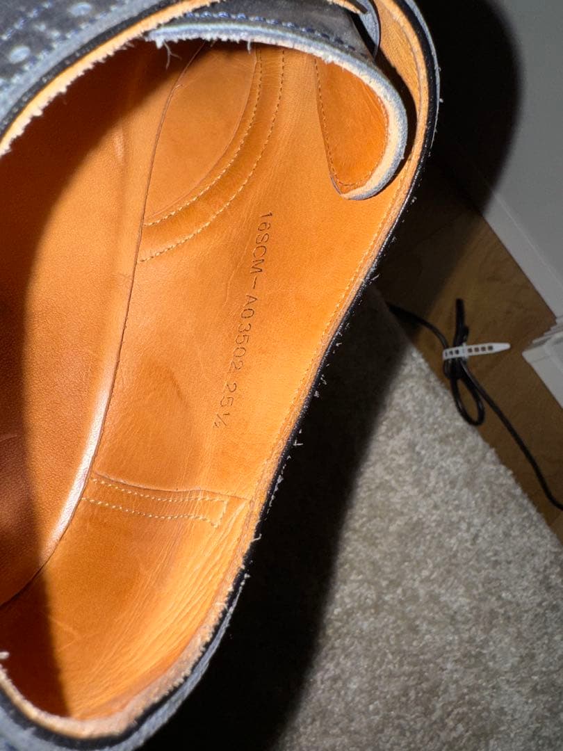 ダブルモンクストラップ 紺レザーシューズ