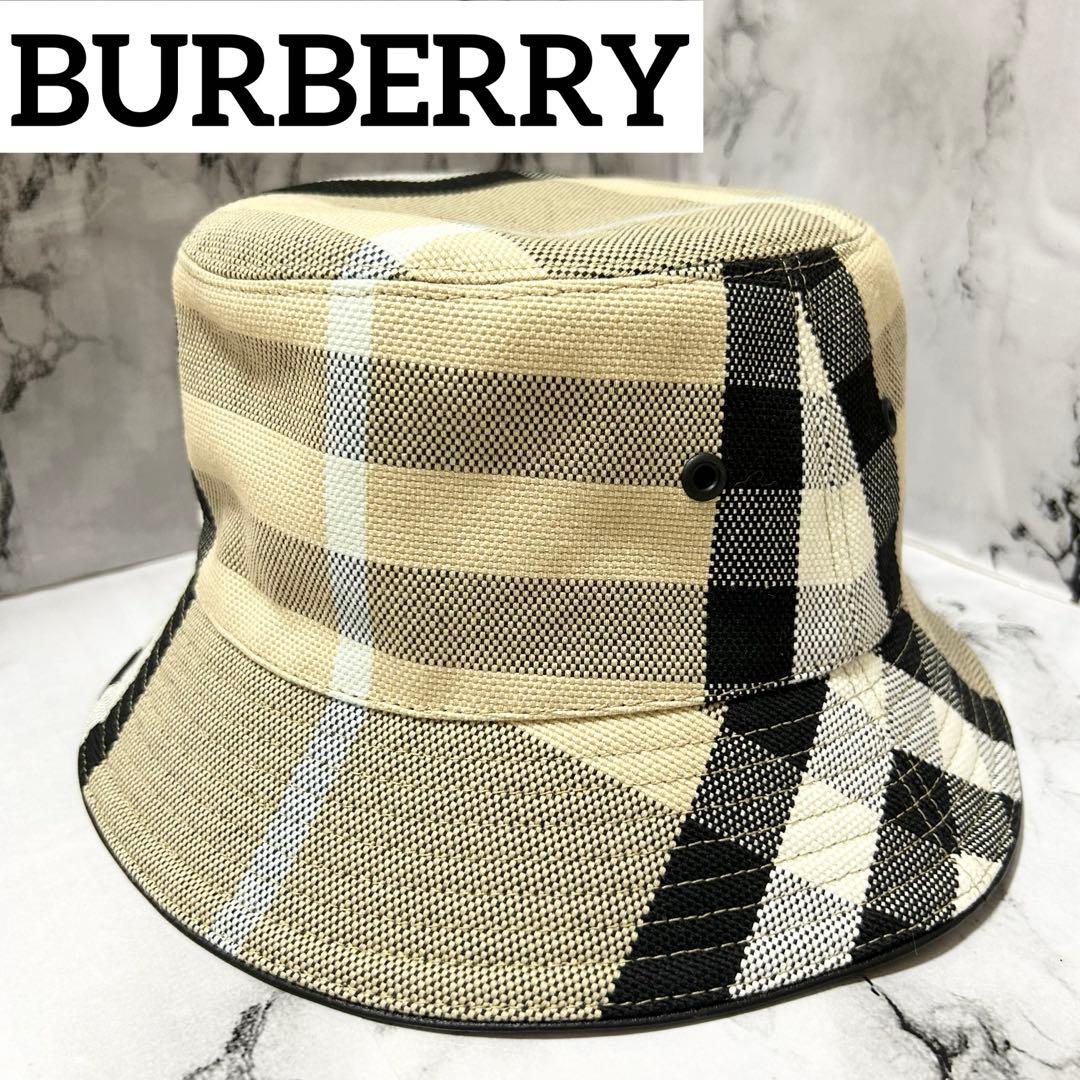 【極美品】バーバリー バケットハット ノバチェック柄 Lサイズ