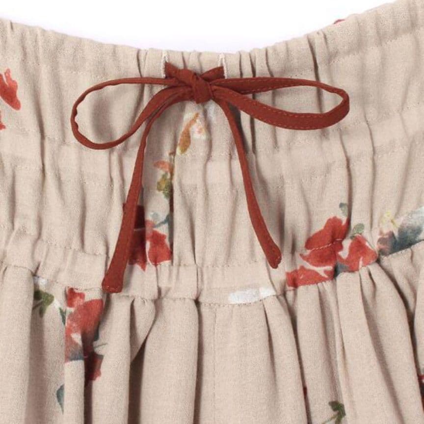 25300円　ビアズリー　水彩画　フラワー　パンツ　美品