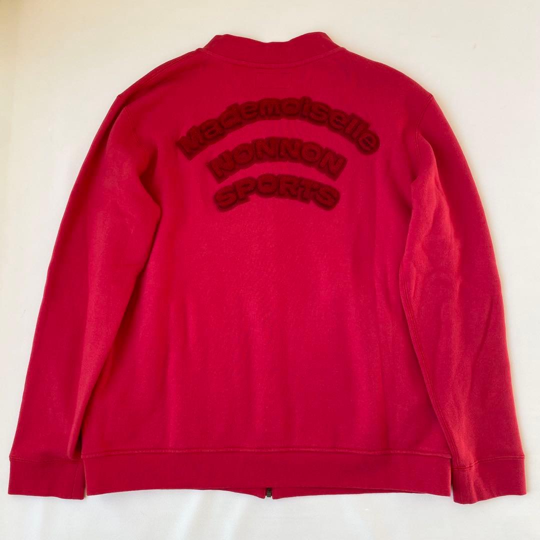 【新品未使用】マドモアゼルノンノン　ブルゾン　ロゴ刺繍＆ワッペン　ジップアップ