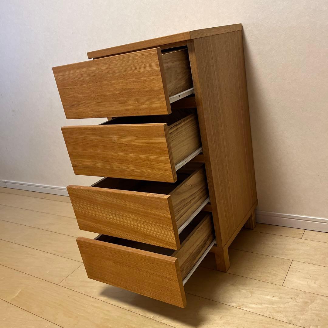 MUJI 木製4段チェスト W400