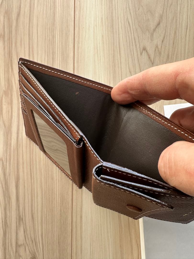 COMME des GARÇONS 二つ折り財布 ブラウン新品未使用内側傷あり