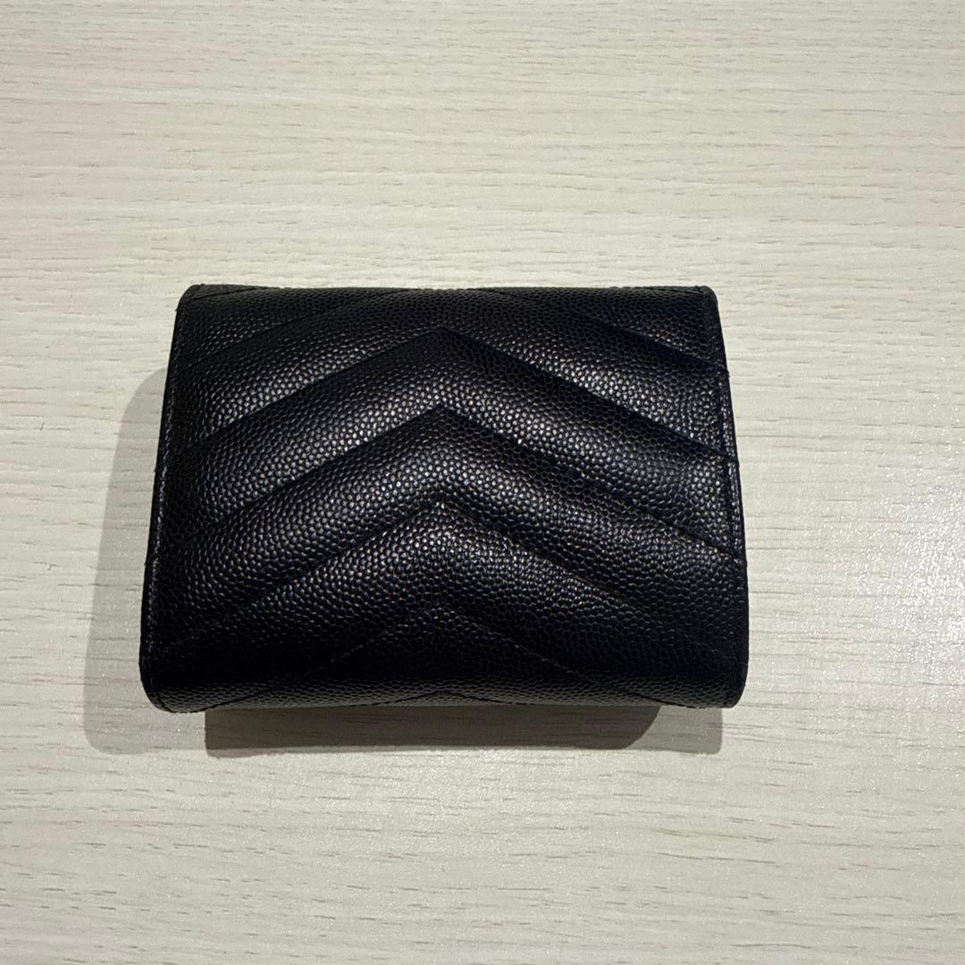 SAINT LAURENT ブラック 三つ折り財布