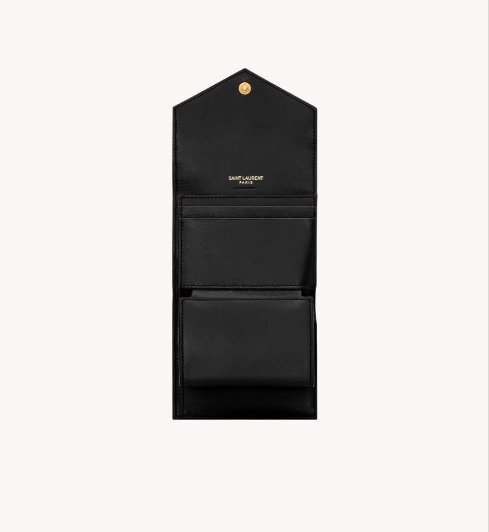 SAINT LAURENT ブラック 三つ折り財布