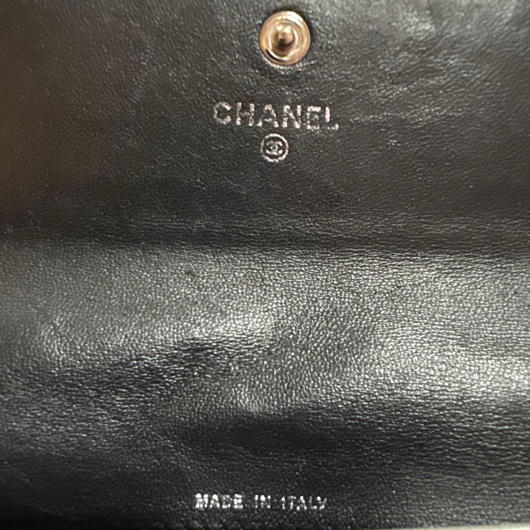 CHANEL ブラック 長財布 カメリア 箱付きココマーク