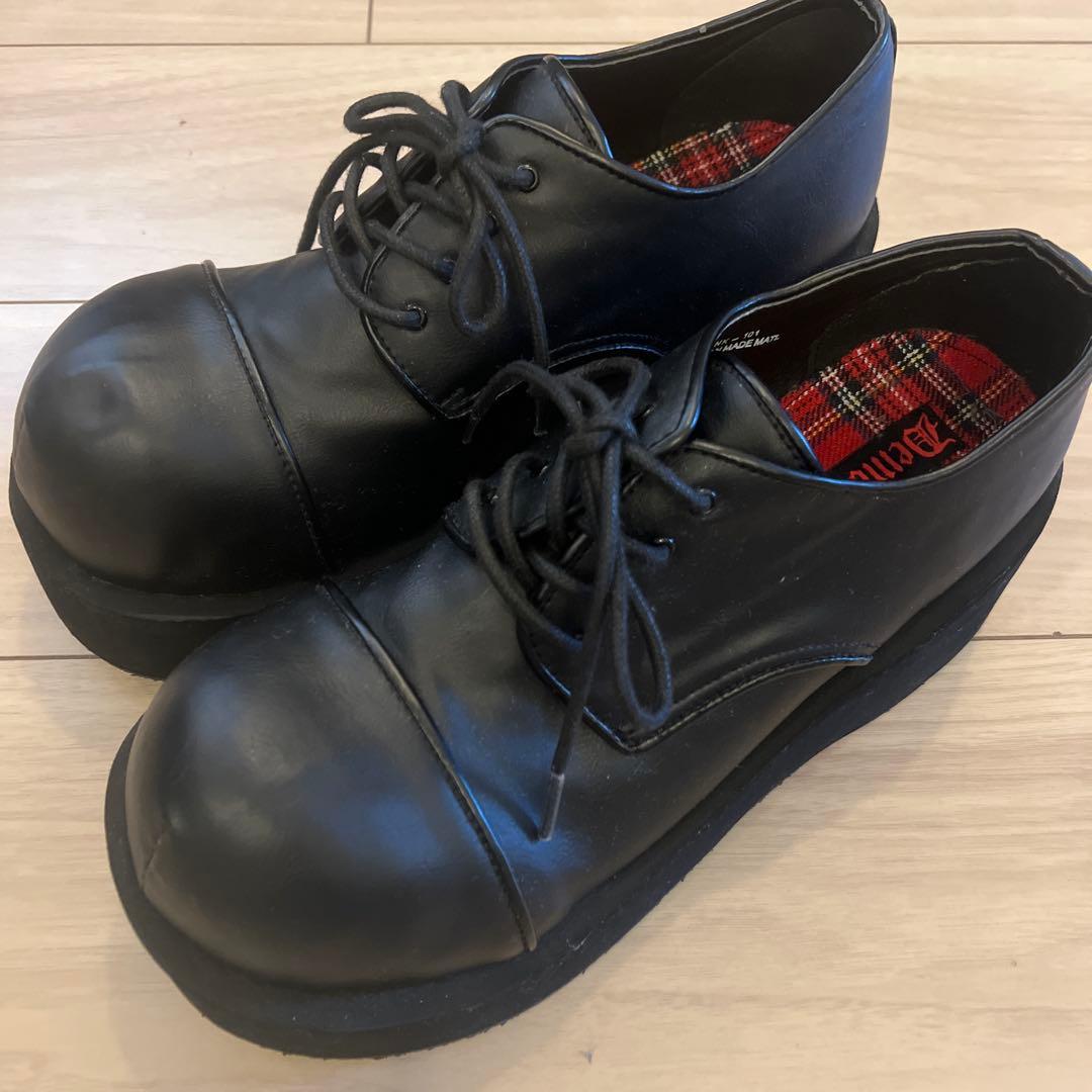【専用です】メンズ Demonia 厚底レザーシューズ 27.5〜28.0cm