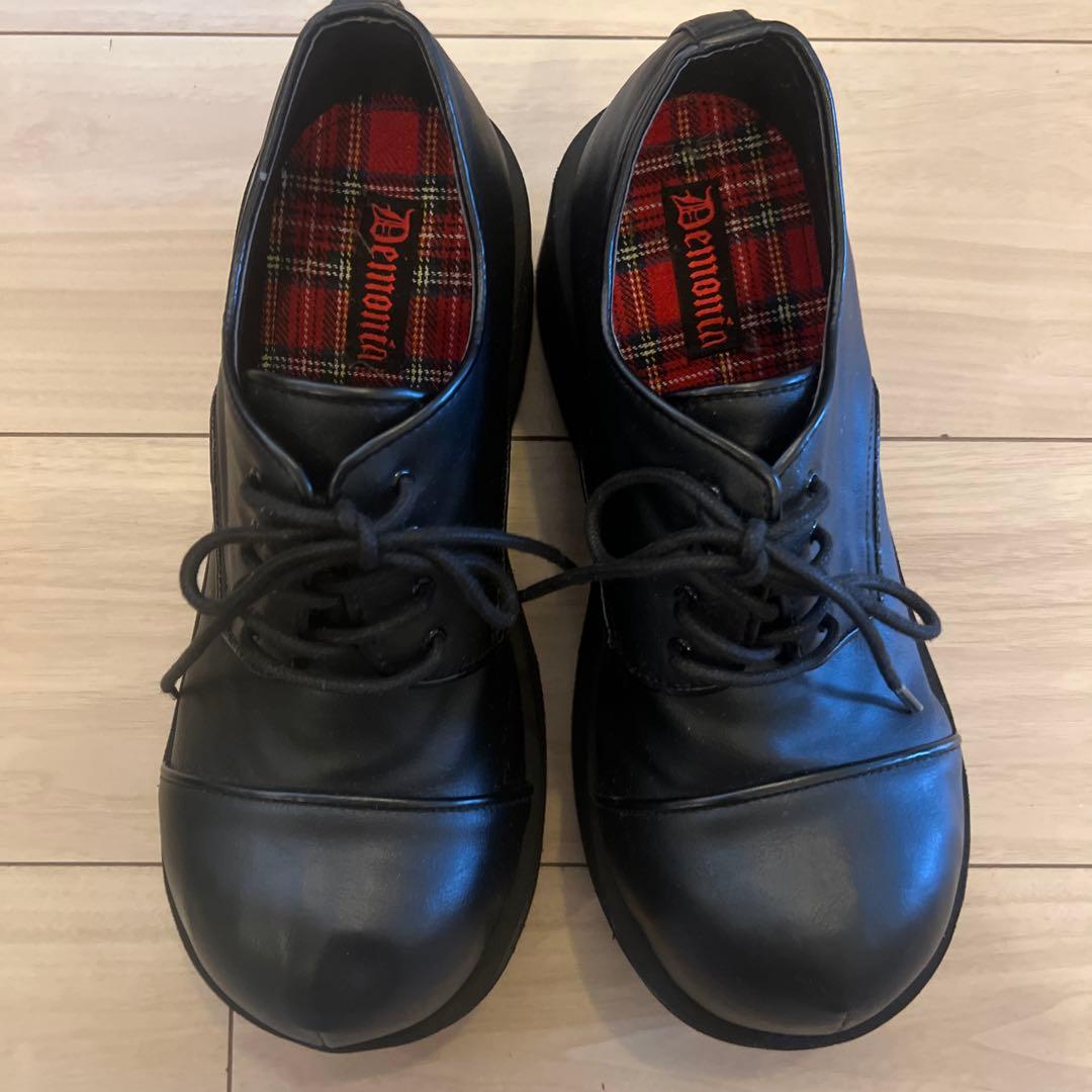 【専用です】メンズ Demonia 厚底レザーシューズ 27.5〜28.0cm