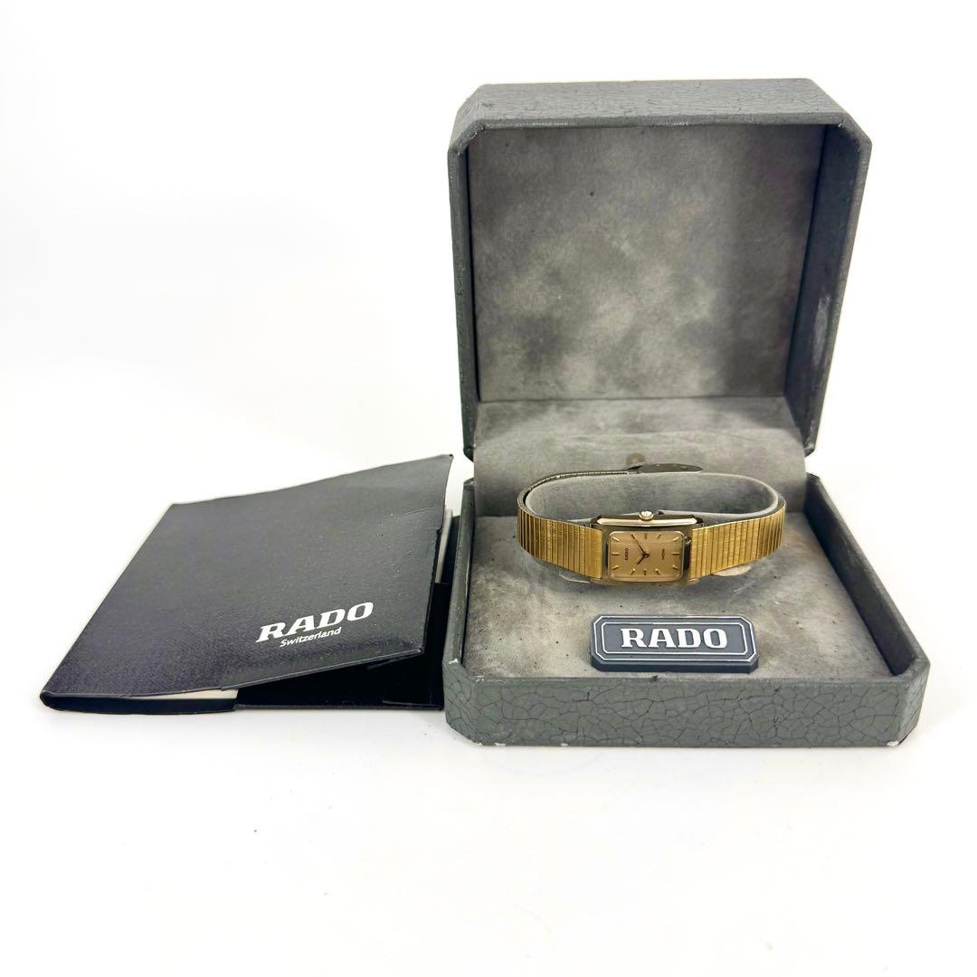 【箱/新品電池】RADO Diastarスクエア 腕時計 ゴールド レディース