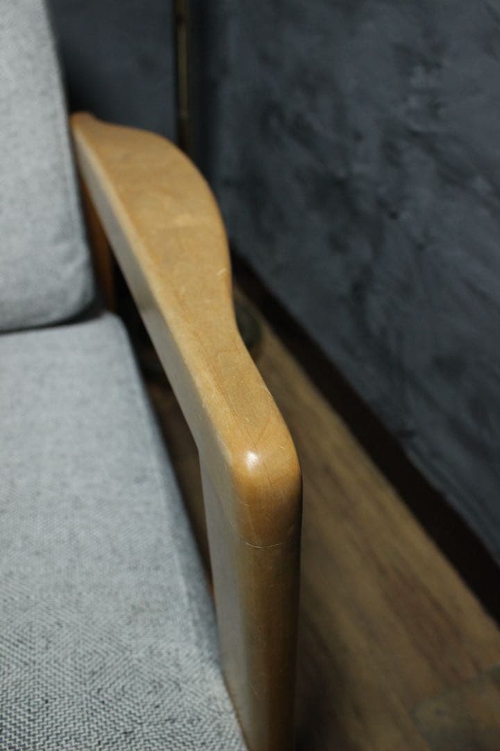 首都圏送無料〜MOSS14万天然木アルダー無垢材 3人がけソファ モモナチユラル