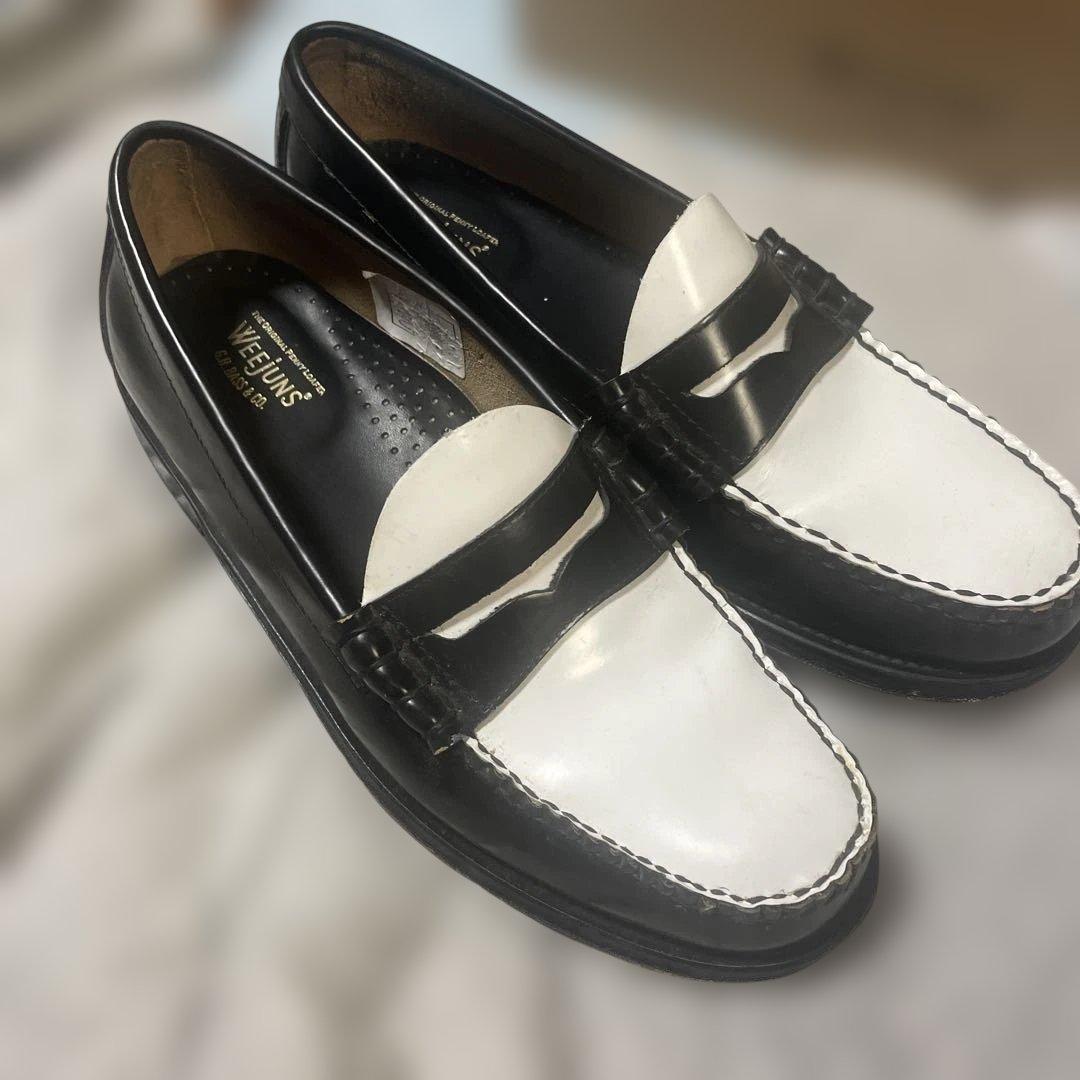 g.h bass weejuns白黒レザー ローファー