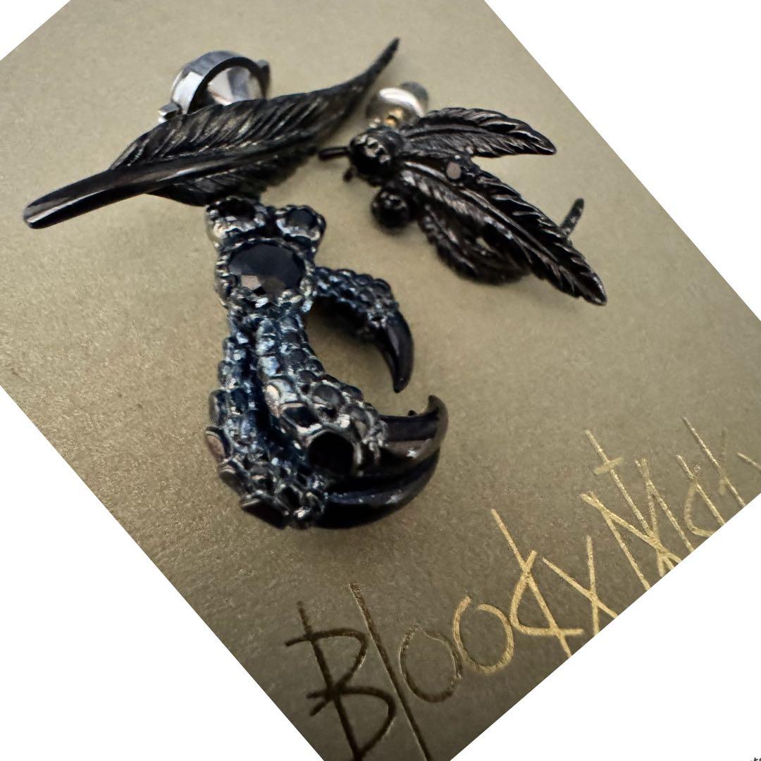 Bloody Mary ミッドナイトピアス　ブラックスピネル　ブラックルチニウム