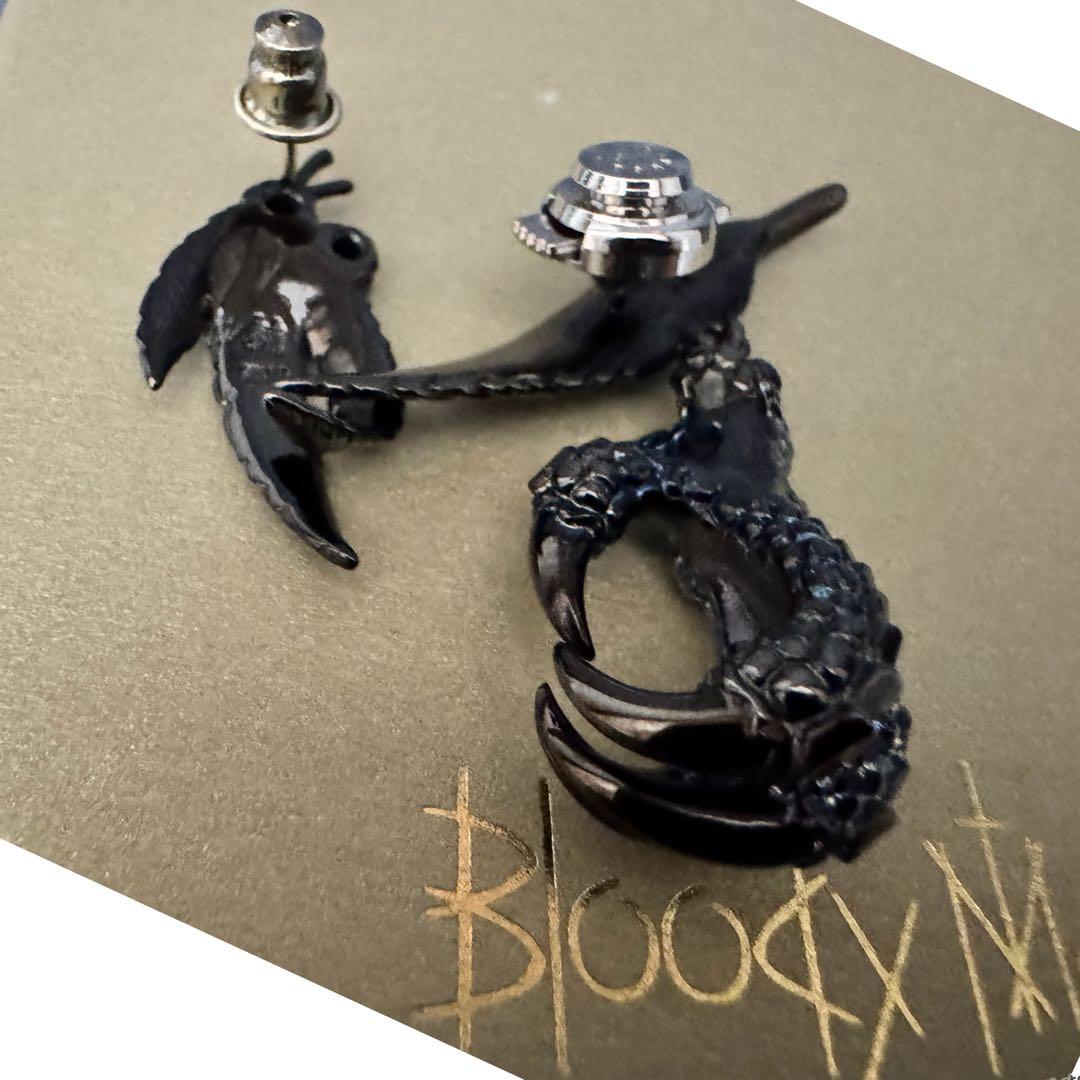 Bloody Mary ミッドナイトピアス　ブラックスピネル　ブラックルチニウム