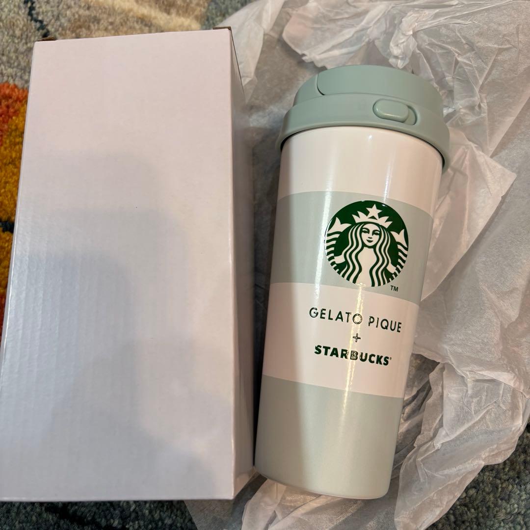 新品♡スターバックス ジェラートピケ ボーダーステンレスTOGOボトル