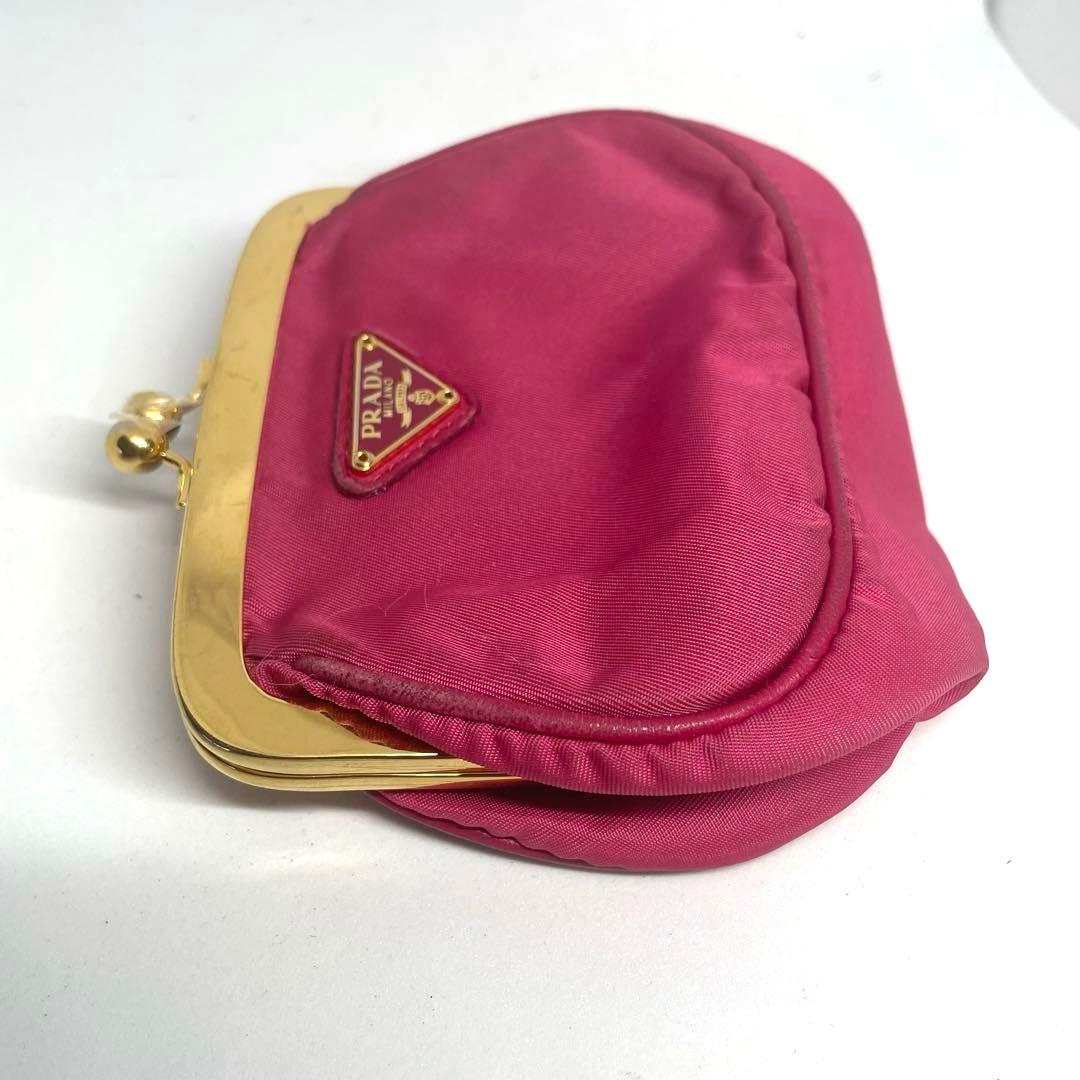 専用❗️可愛い♡PRADA✨プラダ　がま口　ピンク ケース 小銭入れ