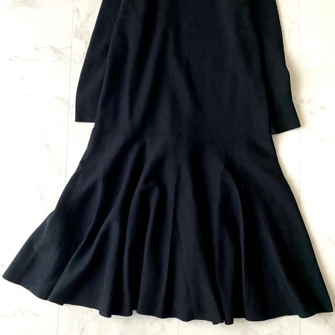 美品.定価4.4万☆レリタージュマルティニーク パールボタン フレアワンピース