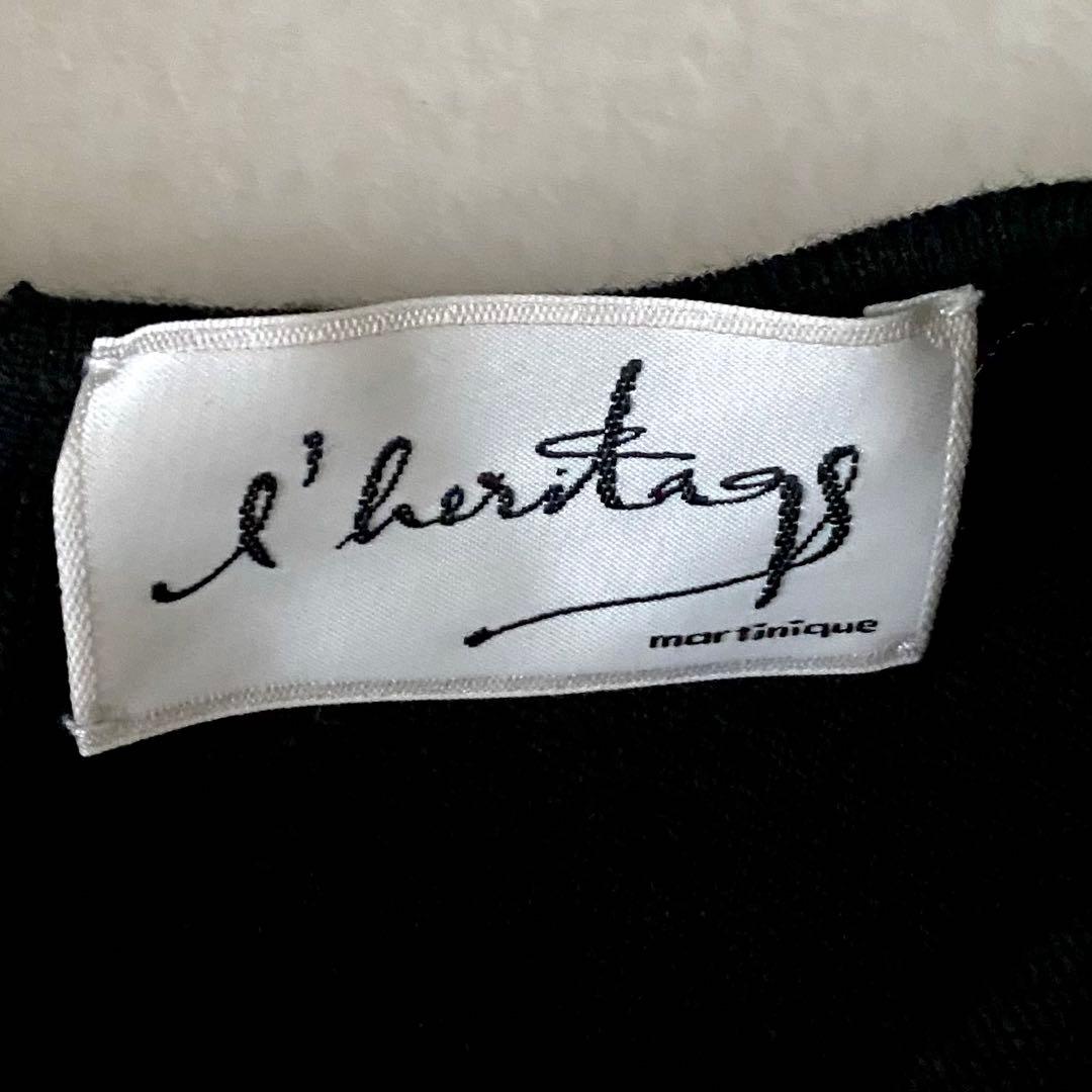 美品.定価4.4万☆レリタージュマルティニーク パールボタン フレアワンピース