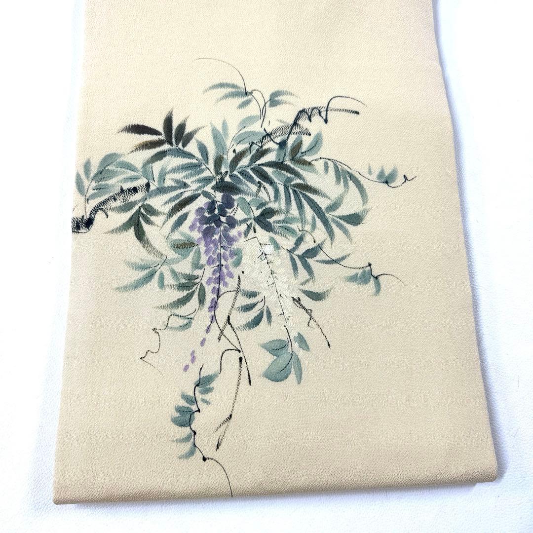専用帯6254 ●高級 正絹 名古屋仕立て 名古屋帯 藤の花