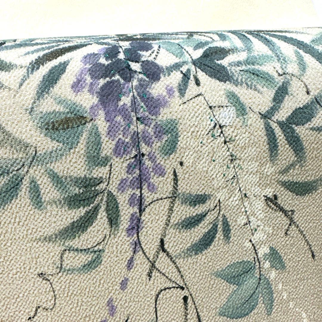 専用帯6254 ●高級 正絹 名古屋仕立て 名古屋帯 藤の花