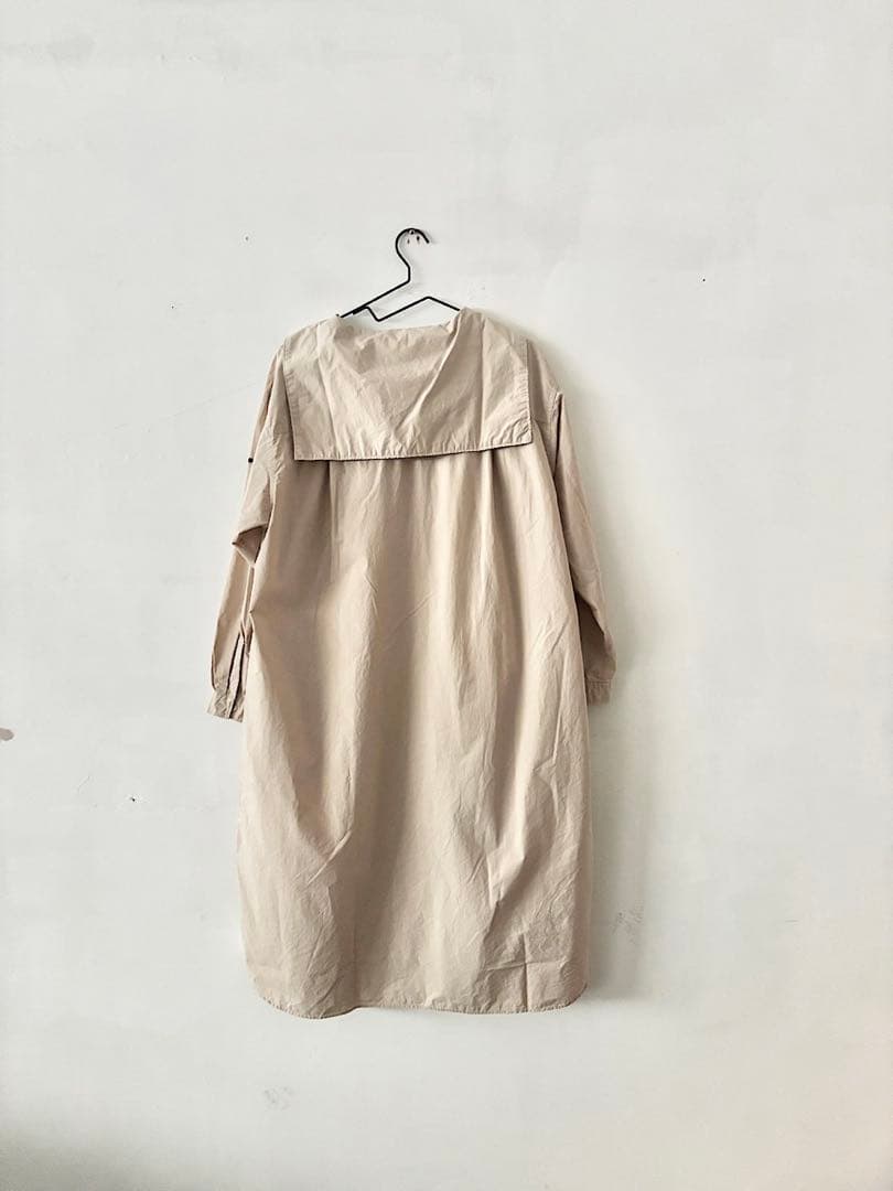 【美品】ORCIVAL　コットン セーラーカラー　ロングシャツドレス