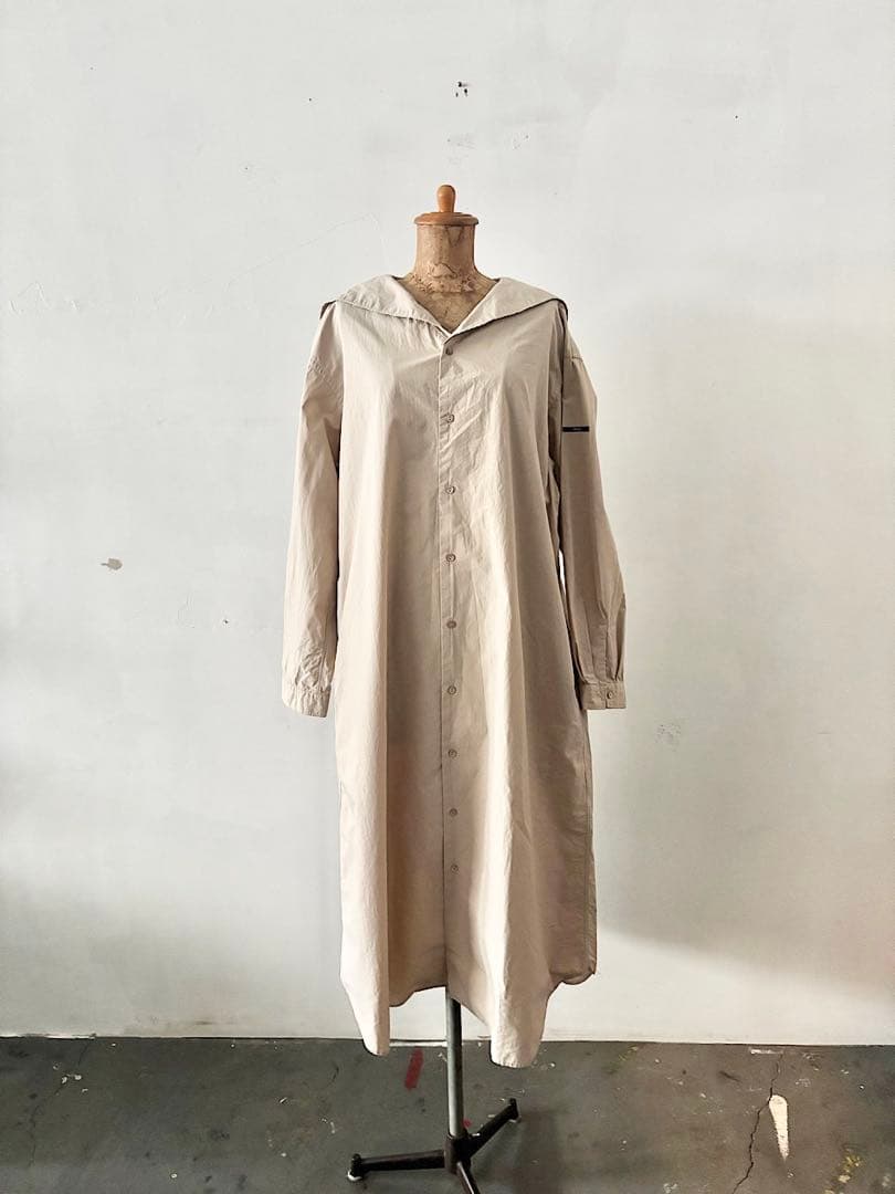【美品】ORCIVAL　コットン セーラーカラー　ロングシャツドレス