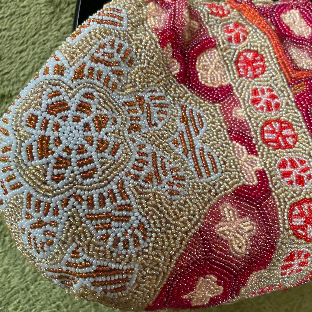 一点物 総ビジュー ビーズ バッグ ヴィンテージ アンティーク 和装 小物