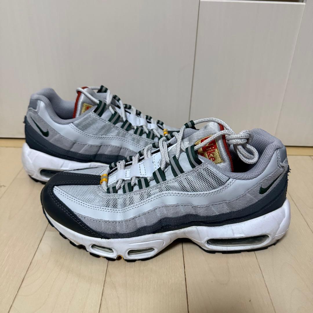 【NIKE】AIRMAX95 ピュアプラチナム/ゴージグリーン　24センチ