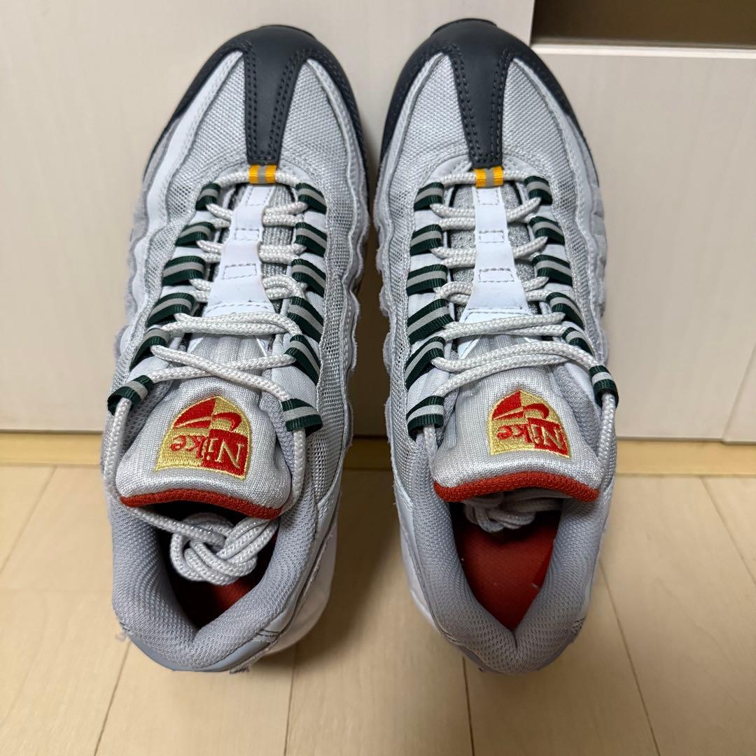 【NIKE】AIRMAX95 ピュアプラチナム/ゴージグリーン　24センチ