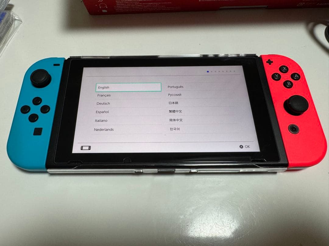 送料無料！早い者勝ち！switch バッテリー強化版　ソフト付　64gbメモリ付