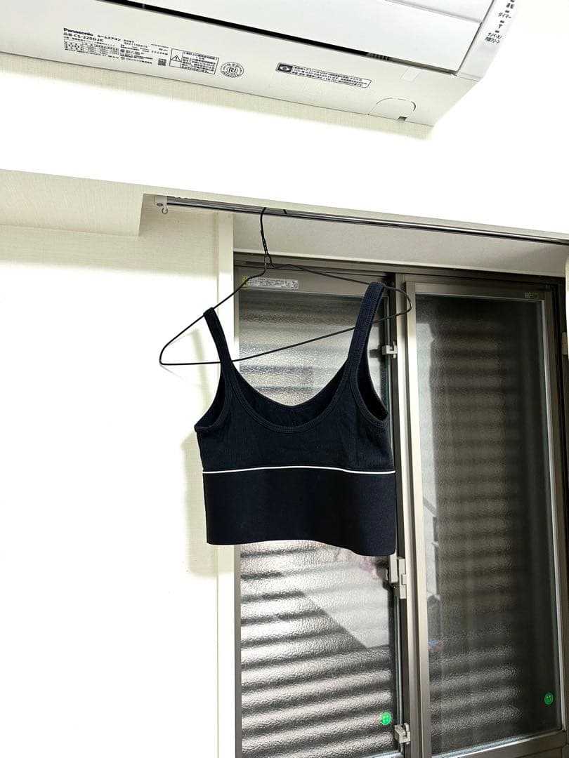 alexanderwang リブジャージー ロゴ エラスティック ブラ