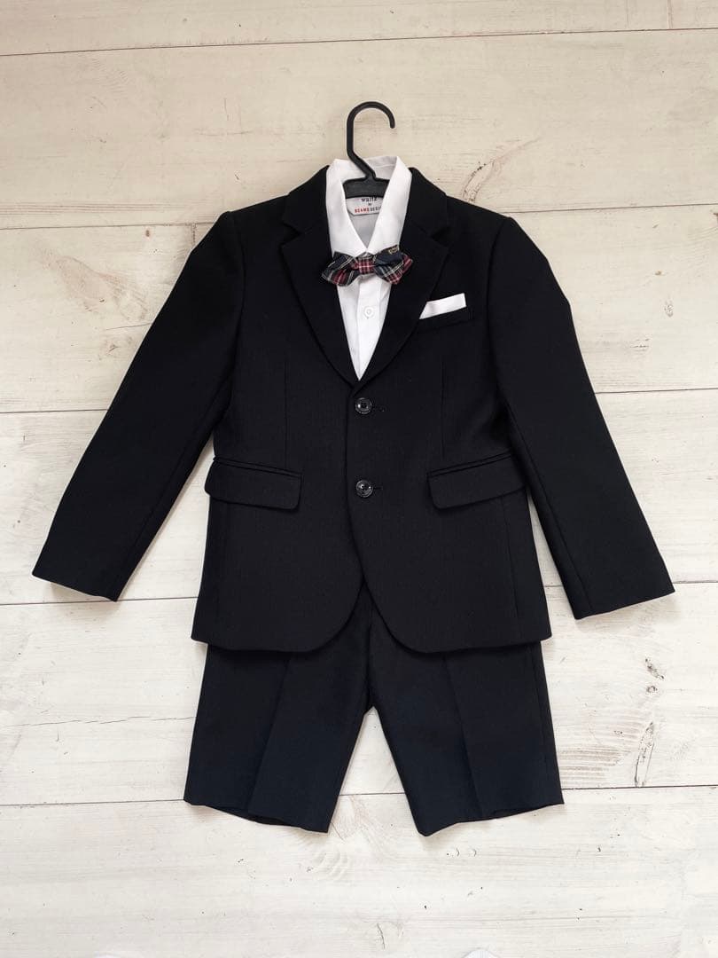 美品✨ ウォルツ バイ ビームス スーツセット 男の子 入学 卒園式 黒 120