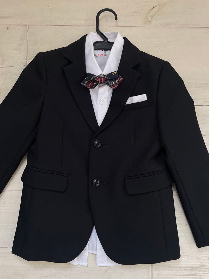 美品✨ ウォルツ バイ ビームス スーツセット 男の子 入学 卒園式 黒 120