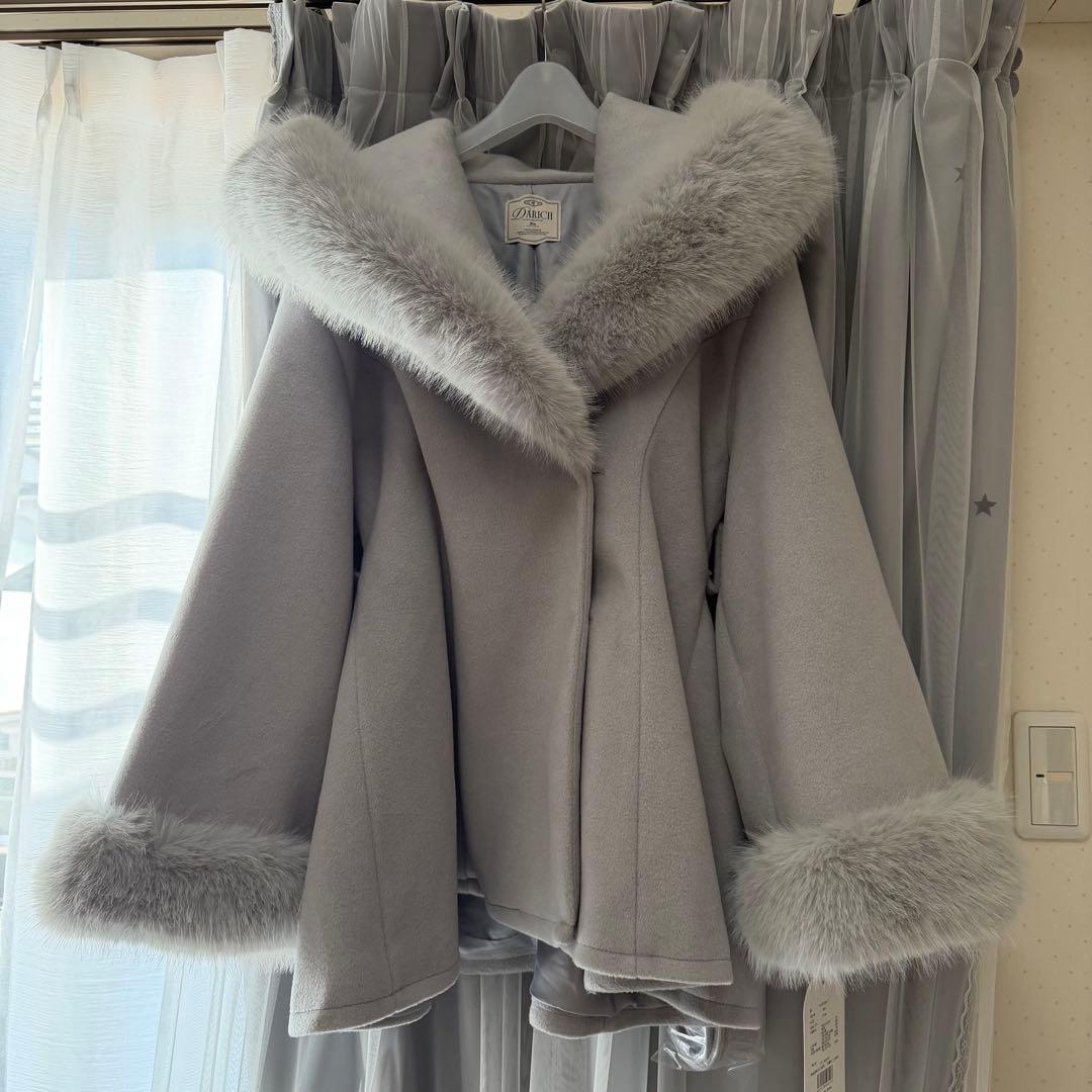 Darich ウエストベルトプリンセスラインコート GRY