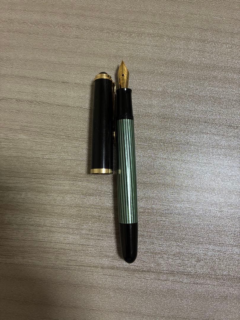 ペリカン400NN M&K 緑縞　細字（F）