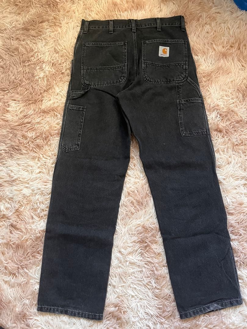 Carhartt ブラック ダブルニー　ワークパンツ