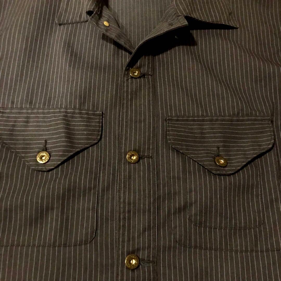 美品 POST O'ALLS ストライプ カバーオール 良生地 Lサイズ