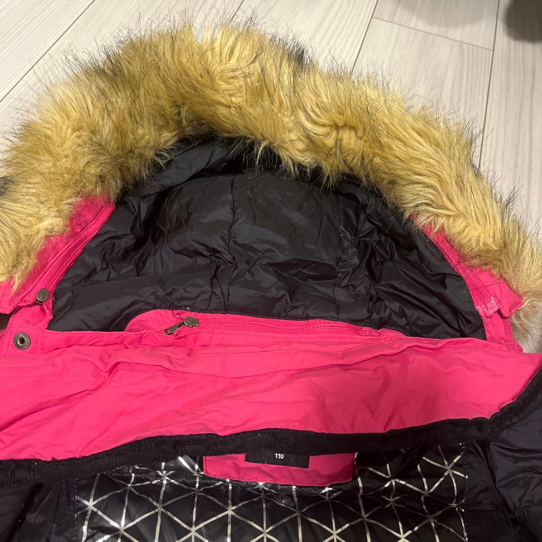 美品　TH NORTH FACEダウンジャケット ピンク　キッズ110