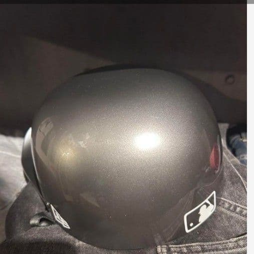 New Era LAロゴ 半帽 グレー バイク 原付 青ナンバー