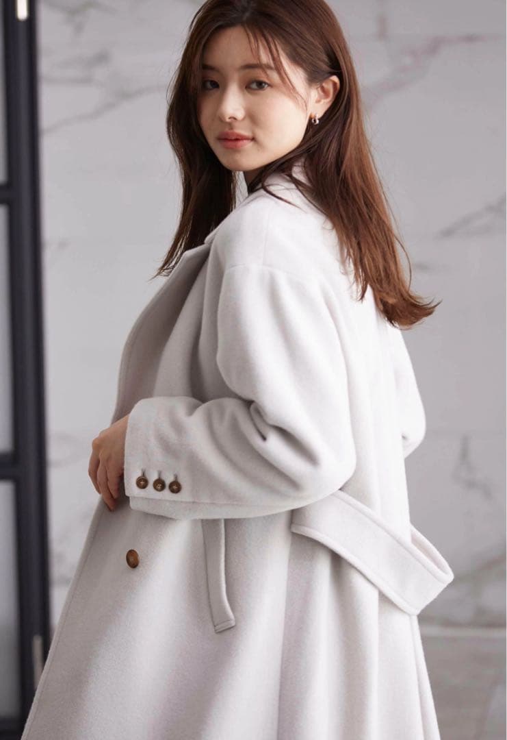 プロポーションボディドレッシング　美ラインチェスターコート　グレージュ　M