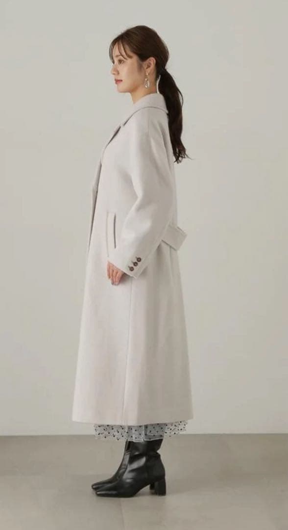 プロポーションボディドレッシング　美ラインチェスターコート　グレージュ　M