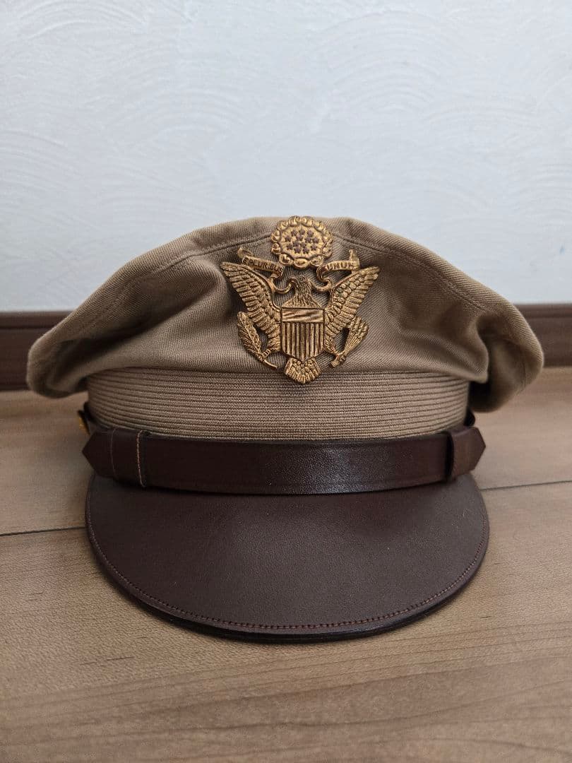 実物　米軍W.W.2型(1948年製)　士官制帽クラッシュタイプ　60cmサイズ