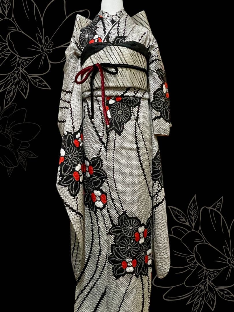 総絞り振袖 、長襦袢2点セット