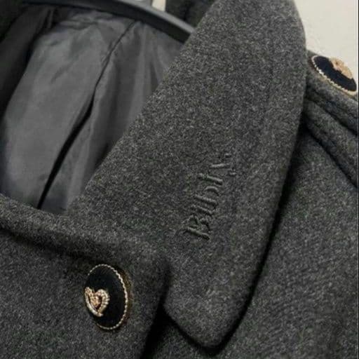 bibiy.olivia coat ビビィ オリビアコート ハートボタン グレー