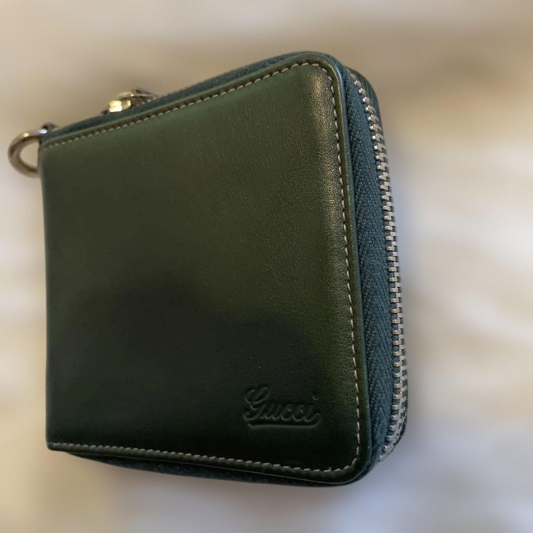 Negi様 Gucci ダークグリーン 二つ折り財布