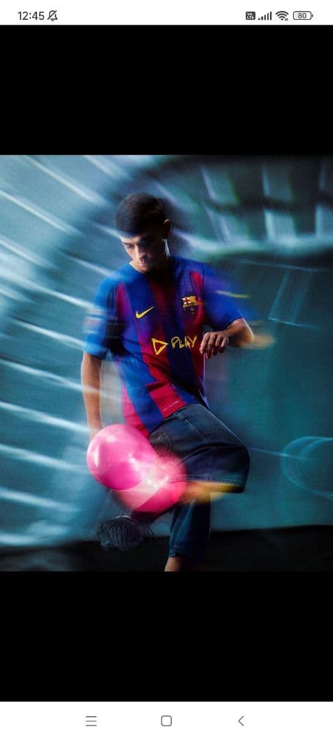 FC Barcelonaのクラシコ限定エドシーラン、ペドリ選手の8番　サイズM