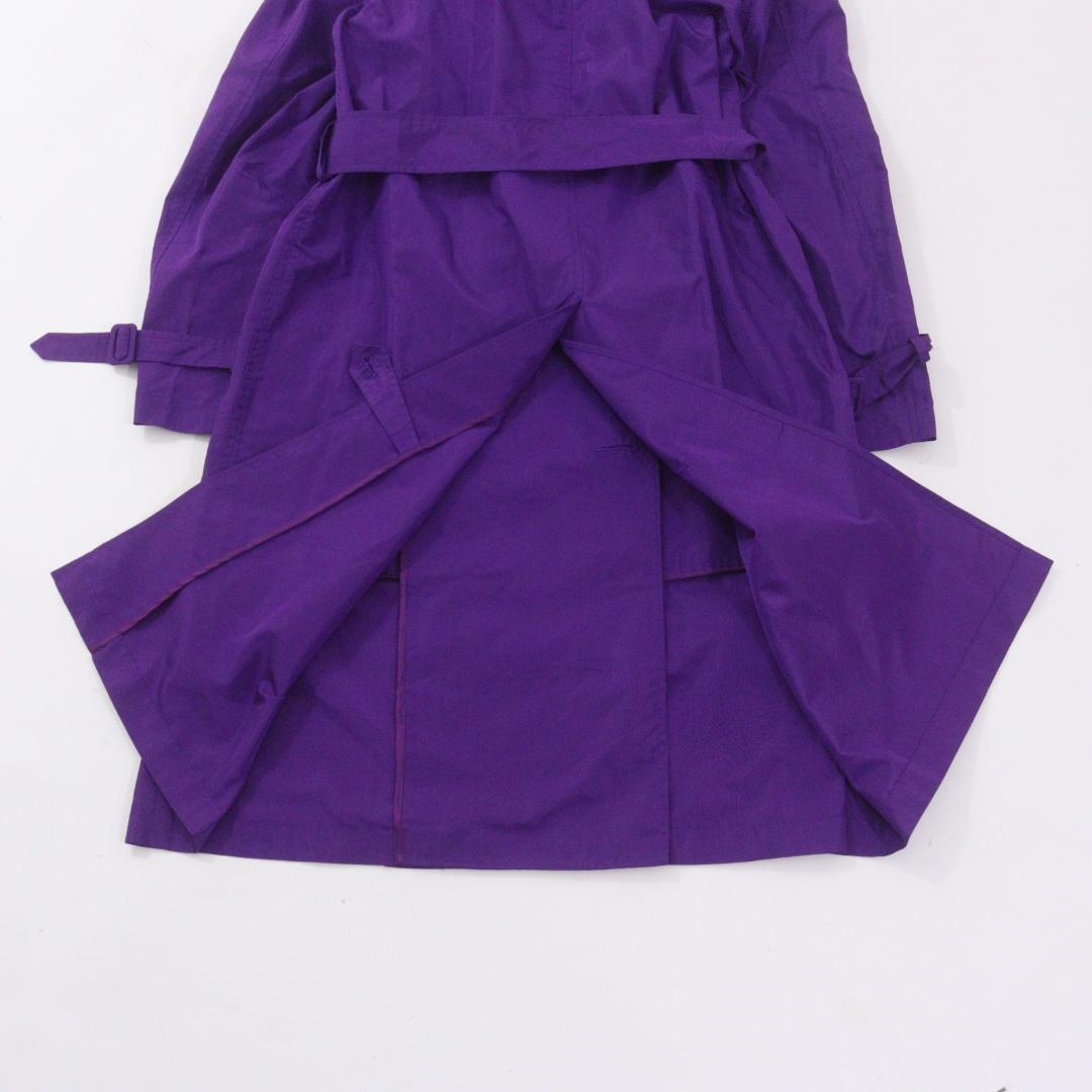 【美品】ラルフローレン トレンチコート シルク100% パープル 紫 ベルト