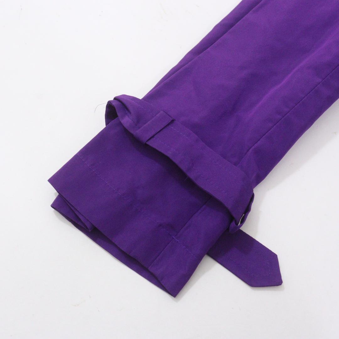 【美品】ラルフローレン トレンチコート シルク100% パープル 紫 ベルト