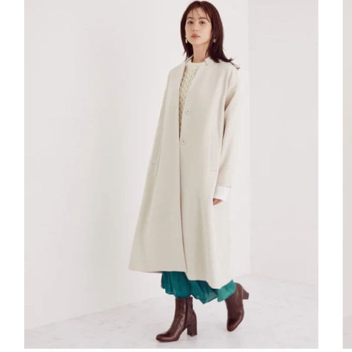 最終値下げ！《ほぼ新品✨️》ROPE　ロペ　スタンドカラー　ロングコート