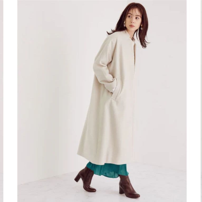 最終値下げ！《ほぼ新品✨️》ROPE　ロペ　スタンドカラー　ロングコート